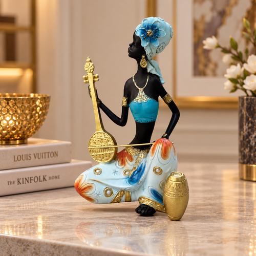 Tribal Melody African Musician Sculpture