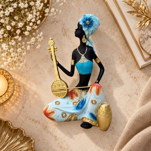 Tribal Melody African Musician Sculpture