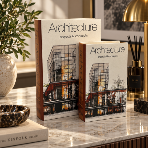 Modern Architecture Storage Book Set 2 Piece Set