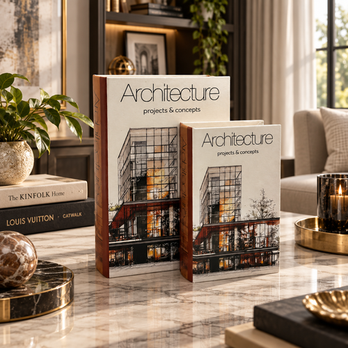 Modern Architecture Storage Book Set 2 Piece Set