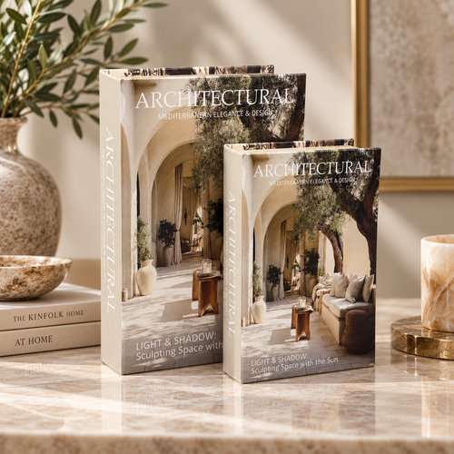 Modern Mediterranean Storage Book 2 Piece Set