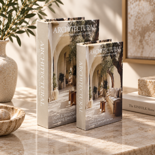 Modern Mediterranean Storage Book 2 Piece Set