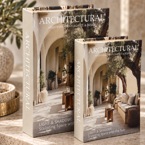 Modern Mediterranean Storage Book 2 Piece Set