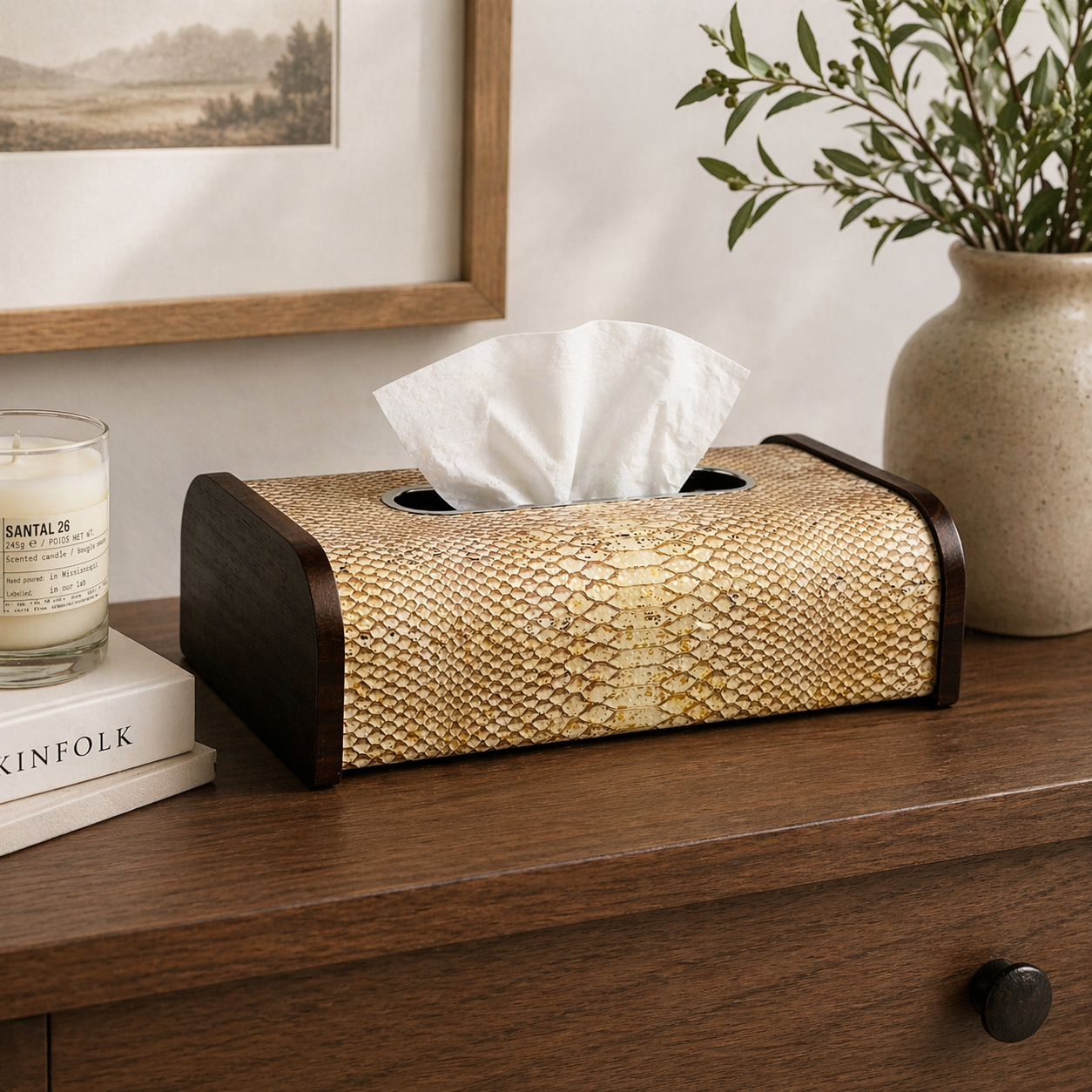 Ancient Luxe Tissue Box