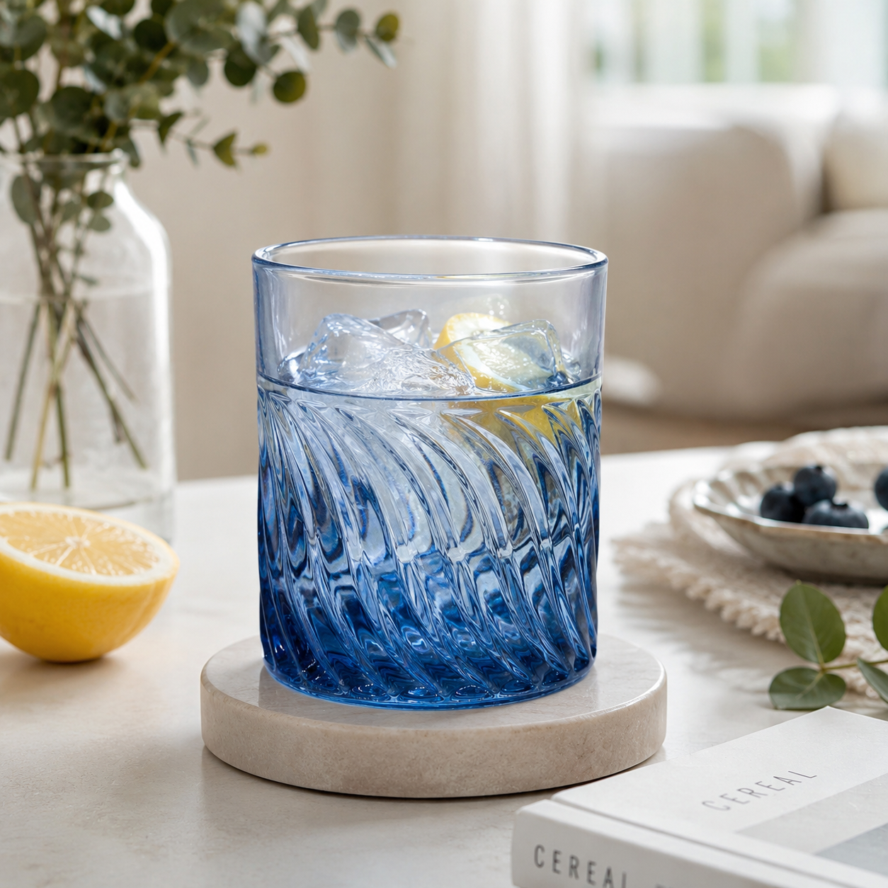 Amber Prism Glasses Set of 6