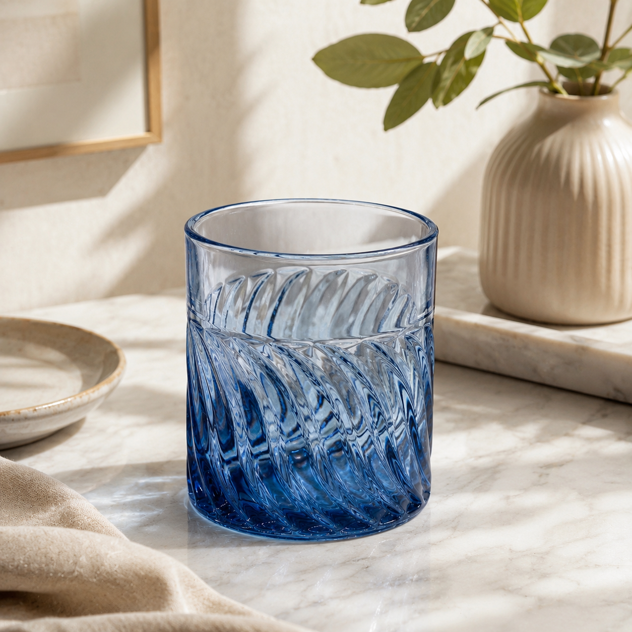 Amber Prism Glasses Set of 6