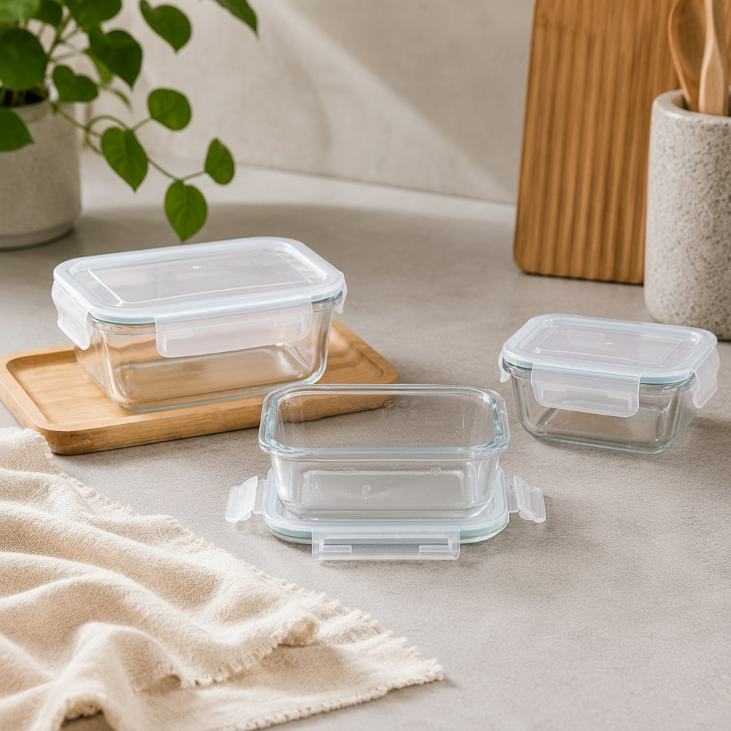 Multipurpose Glass Storage 3 Piece Set
