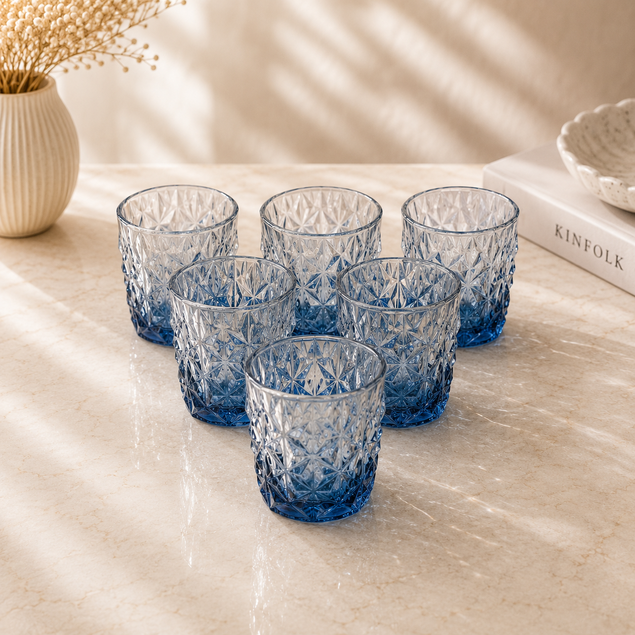 Amber & Smoke Glasses Set of 6