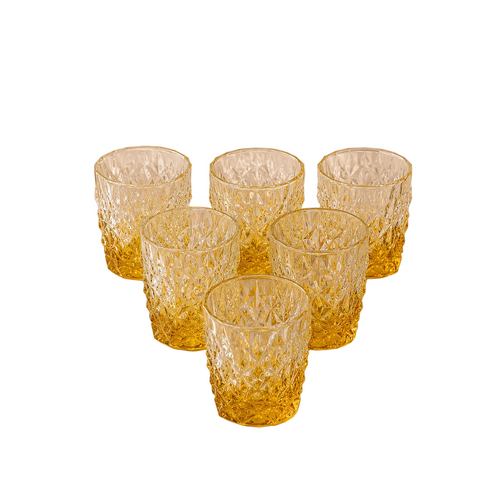 Amber & Smoke Glasses Set of 6