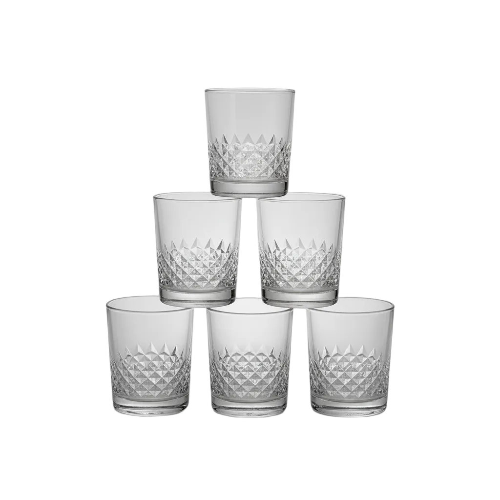 Crystal Cut Glasses Set of 6