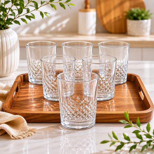 Crystal Cut Glasses Set of 6