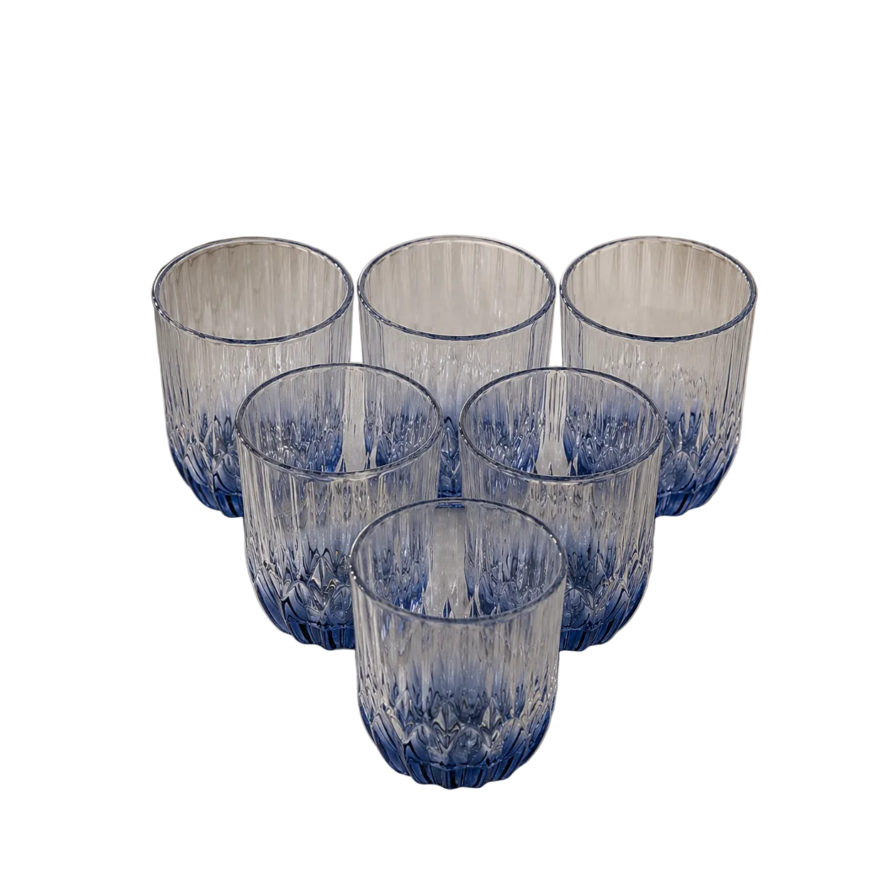 Modern Luxe Textured Glass Set of 6
