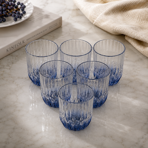 Modern Luxe Textured Glass Set of 6