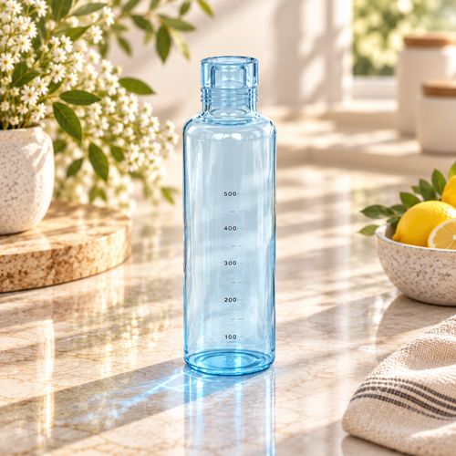 Modern Glass Hydration Tracker Bottle with Pastel Lid