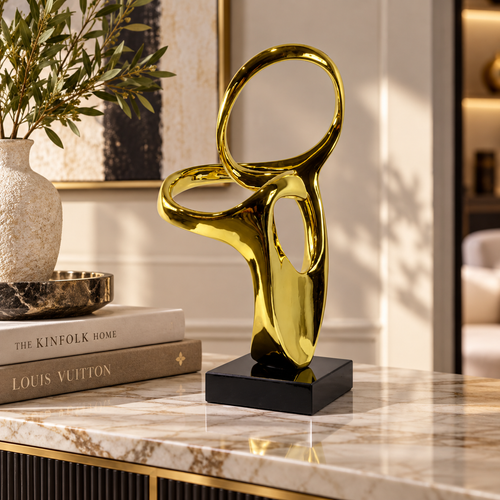 Luxury Gold Abstract Art Sculpture