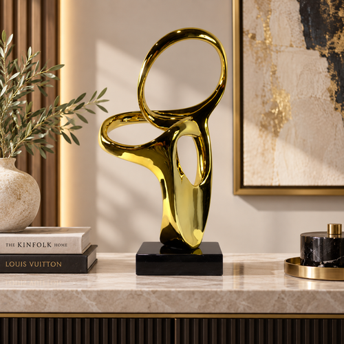 Luxury Gold Abstract Art Sculpture