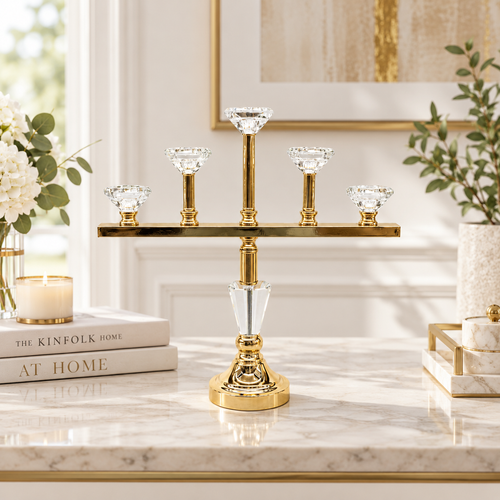 Modern Architectural 5 Cup Lotus Candle Holder