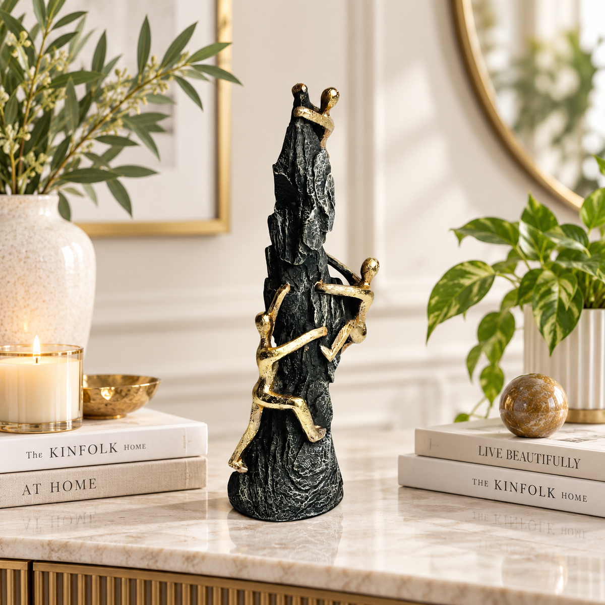Opulent Climber Man Showpiece