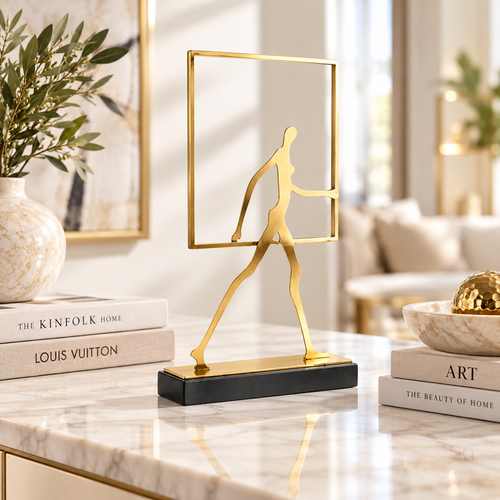Frame of Life Abstract Walking Figure Sculpture