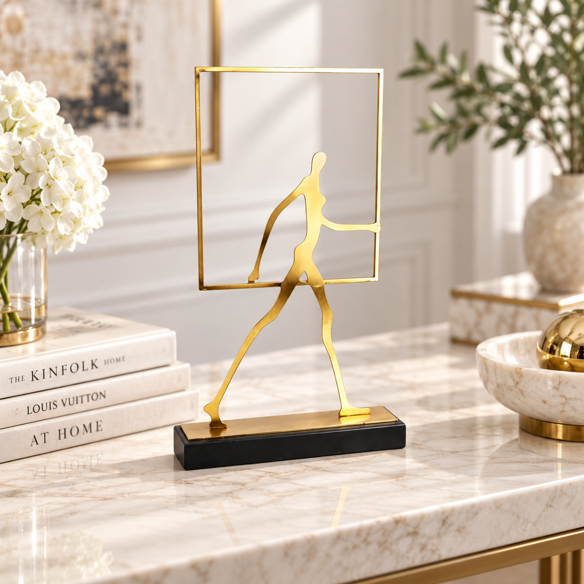 Frame of Life Abstract Walking Figure Sculpture