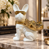 Modern French Bulldog Superhero Sculpture
