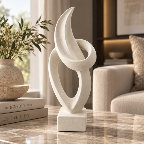 Modernist Vertical Twist Abstract Sculpture