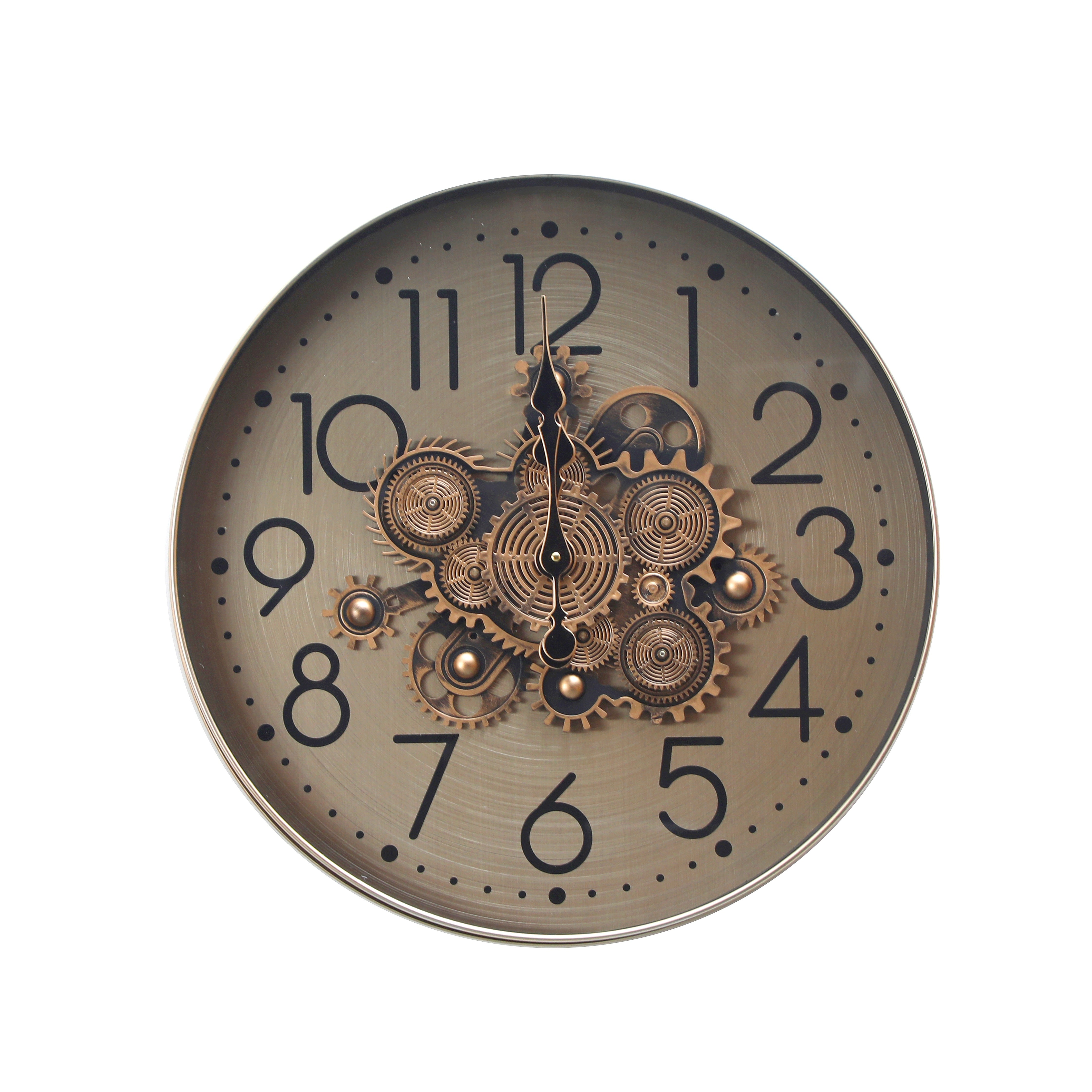 Antique Bronze Gear Wall Clock – 60cm Statement Piece