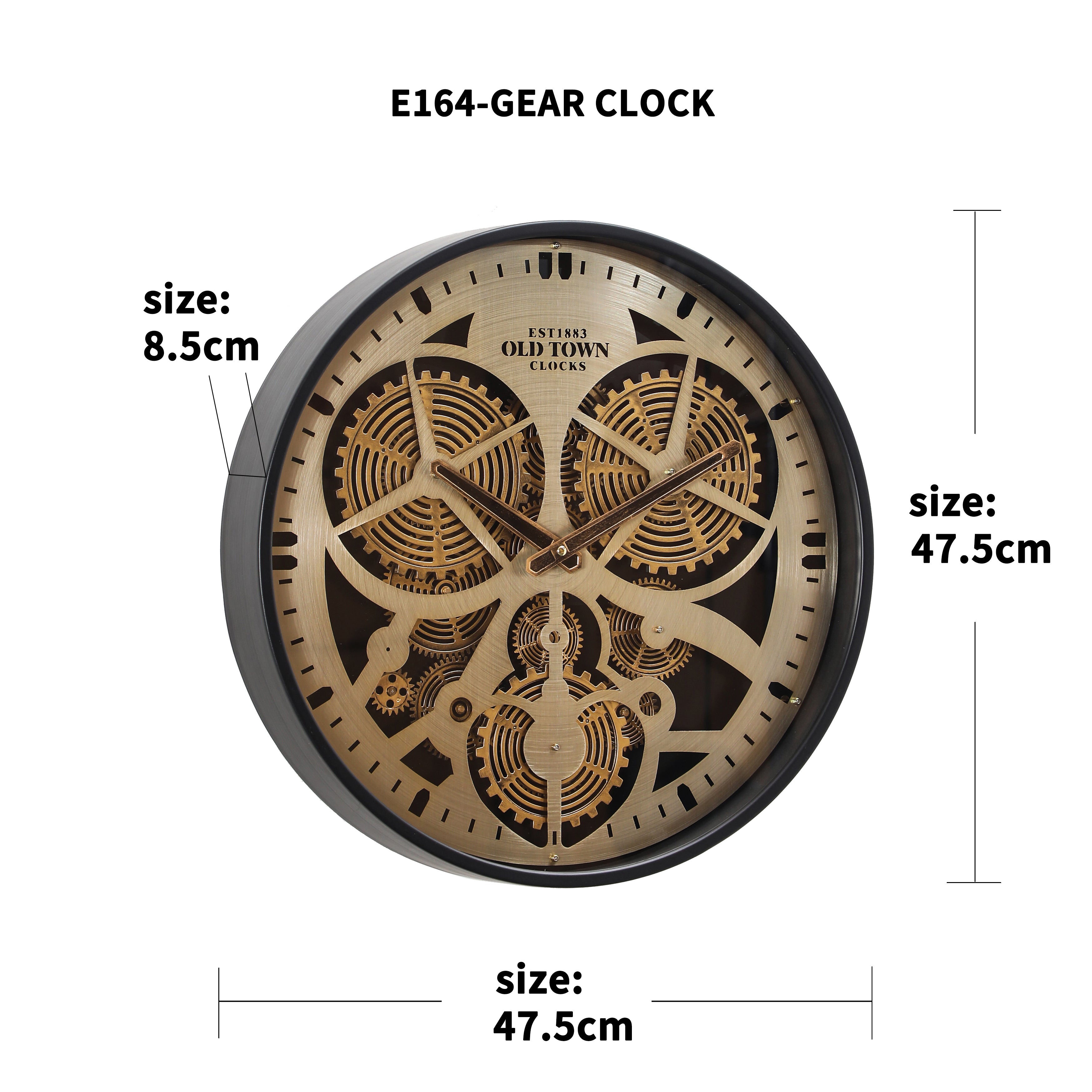 Luxury Gear Mechanism Wall Clock –  Retro Design