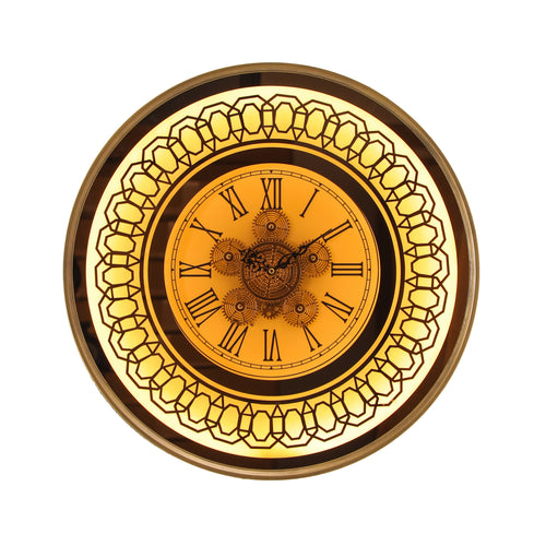 Luxury Lighted Gear Wall Clock –  Antique Style
