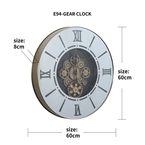 Majestique Roman Gear Clock