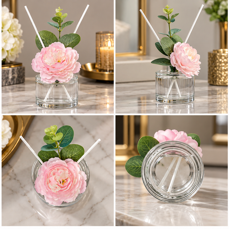 Diffuser with Decorative Botanical Bloom