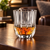 Modern 6-Piece Fluted Whiskey and Water Glass Tumblers