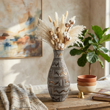 Magestic Distressed Charcoal Vase