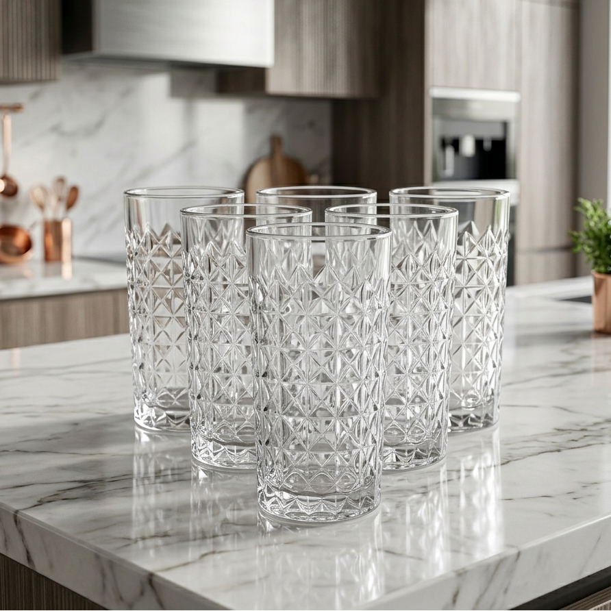 Prism Diamond Glasses Set of 6
