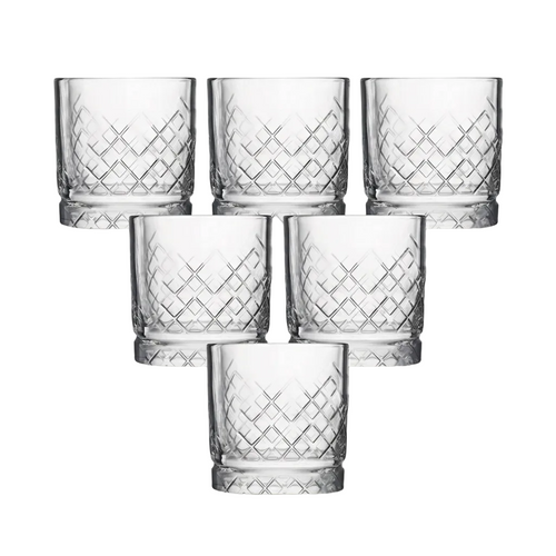 Vintage Diamond Cut Glasses Set of 6