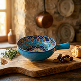 Turkish Ceramic Bowl with Handle