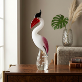 Elegant Style Glass Exotic Bird Figurine