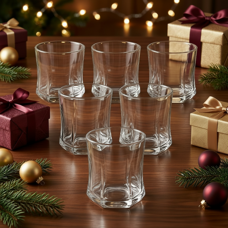 Modern Base Weighted Glasses Set of 6