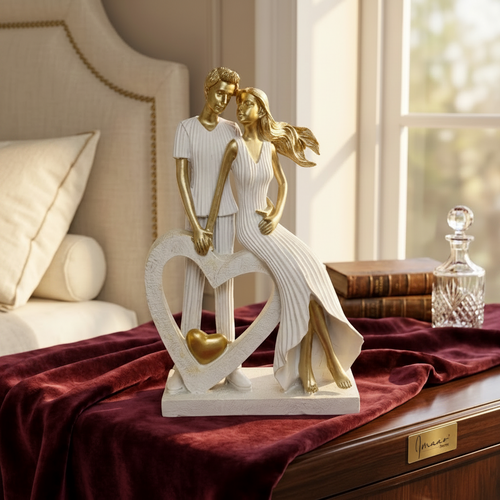 Eternal Bond Heart Arc Couple Figurine