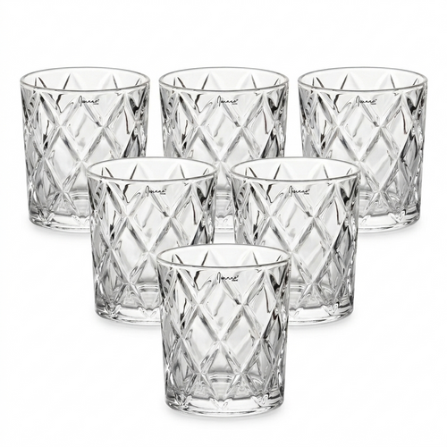 Premium Diamond Cut Glasses Set of 6