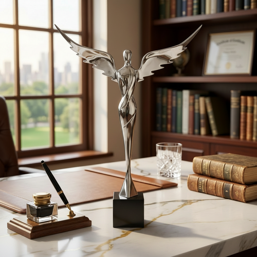 Elegant Ascending Angel Figurine