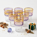 Gold Rimmed Luxury Glasses Set of 6