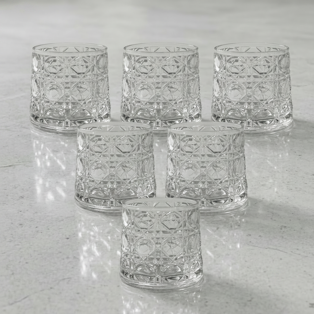 Luxury Cut Whiskey Glasses Set of 6
