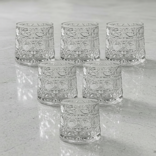 Luxury Cut Whiskey Glasses Set of 6