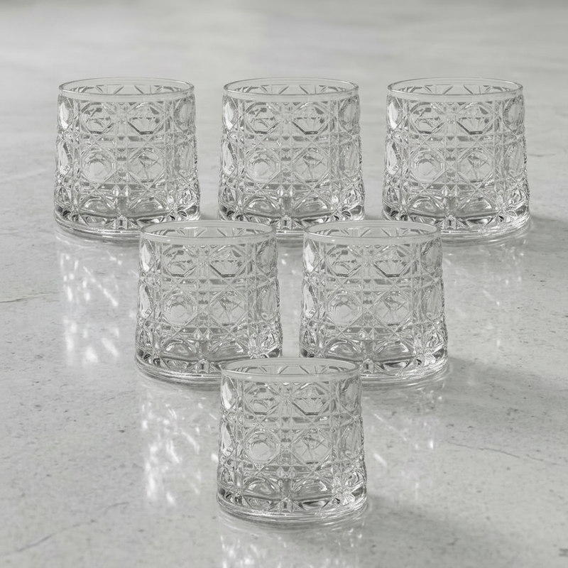 Luxury Cut Whiskey Glasses Set of 6
