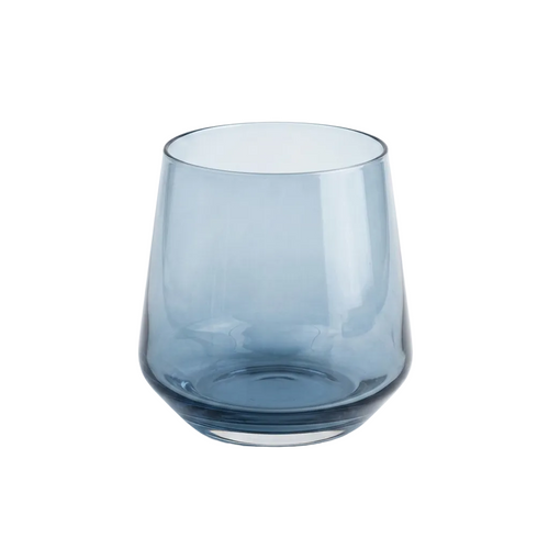 Metallic Grey Tinted Glasses Set of 6