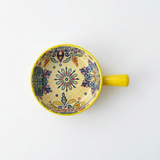 Vibrant Ceramic Serving Bowl with Handle