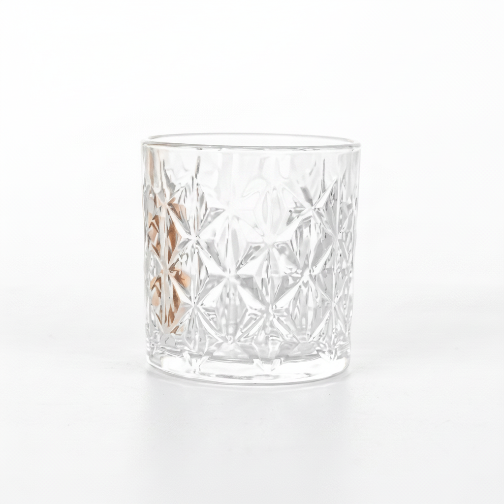 Modern Diamond Cut Glasses Set of 6