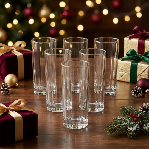 Modernist Crystalline Glasses Set of 6