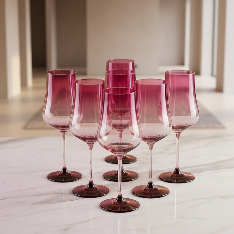 Elegant Aura Wine Glass Set of 6